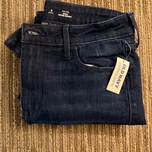 Old Navy Women's WOW Super Skinny Dark Blue Jeans